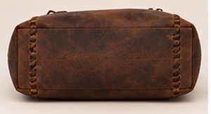 Sac fourre-tout vintage en cuir véritable marron pour femme Gravs avec fermeture à bouton magnétique, design spacieux et tendance pour l'été - Product Image 3