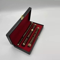 Professional GNG IMPEX Wooden Flute 4-Piece Woodwind Instrument Reed Velvet Interior Protective Case Model GNG-F-1000 for Folk
