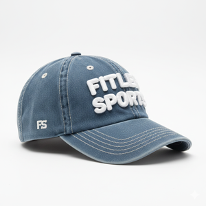 Casquette de baseball vintage en denim imperméable brodée en 3D, en coton délavé, structurée, style « Dad Hat », ajustable et professionnelle - Product Image 1