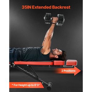 Sit-Up pieghevole regolabile e panca pesi per l'allenamento della forza della palestra di casa per l'allenamento a casa e l'uso in ufficio - Product Image 3