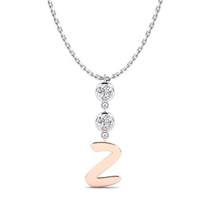 Colgante con Letra Z de Estilo Clásico, Chapado en Plata, con Cristal, Estilo Hip Hop, Joyería Unisex, Regalo - Product Image 1