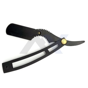 Navaja de Afeitar Profesional para Barbería, Cuchilla de Acero Inoxidable con Bloqueo Oscilante, Cuchilla Recta para Afeitar Cabello, Cejas, Barba y Rostro - Product Image 2