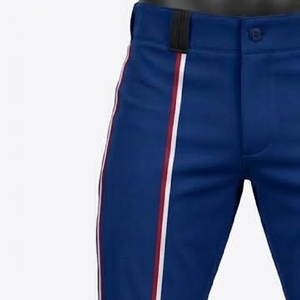 Custom Elite Baseball <b>Knicker</b> Pants <b>Men</b> Blue With Red White Stripes SB Logo High Waist Breathable Sporty Fit - Product Image 4