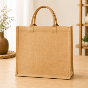 AMANI <b>Medium</b> Jute Tote <b>Bag</b> with Tree Pattern Custom Logo Option Eco-Friendly Shopping <b>Bag</b> Shoulder Handle Daily Use - Product Image 6