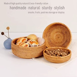 Elegante Tazón de Frutas de Ratán Hecho a Mano, Diseño Moderno y Lujoso, Apto para Lavavajillas, Duradero, Resistente al Uso Diario - Product Image 3
