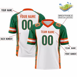 Uniforme Deportivo Personalizado 100% Poliéster, Cosido/Estampado a Rayas, Jersey de Fútbol Americano Personalizado - Product Image 3