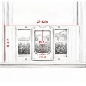 Porta per Gatti a Lunghezza Regolabile per Uso Interno, Accessorio per Finestre - Product Image 3