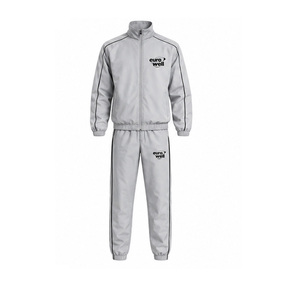 Survêtement coupe-vent imperméable personnalisé pour homme, léger, vente en gros, ensemble de course à capuche en polyester pour l'entraînement en salle de sport - Product Image 1