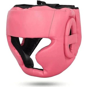 Personalized Custom Made Pink Color <b>Head</b> Guard High Quality Made By 100 % Genuine Leather For Kick Boxing <b>Training</b> And Fighting - Product Image 5
