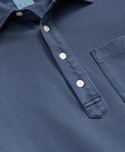 Nuevo polo de moda para hombre, 100% algodón, grueso, 300 GSM, con logo impreso en DTF personalizado, color azul cielo, tela piqué. - Product Image 4