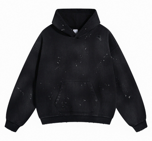 Sweat-shirt à capuche oversize pour homme Urban Crust, 100% coton French Terry, imprimé par pulvérisation, avec poche, coupe décontractée, teint en pièce, pour l'hiver - Product Image 4