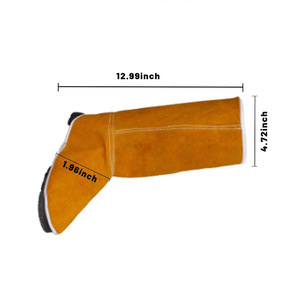 Heat and Abrasion Resistant Full Coverage Cowhide Split Leather Welding <b>Boot</b> <b>Covers</b> Protector Shoe <b>Covers</b> for Welders Clothing - Product Image 3