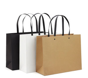 Bolsa de Transporte de Cartón Kraft de Estilo Clásico Ecológica Personalizada, Bolsa de Compras de Cartón para Ropa, Fabricación de Bolsas de Papel para Regalos, Laminación - Product Image 1