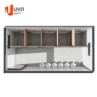 Unité de toilettes modulaire préfabriquée portable en conteneur plat pour bureau, chantier de construction, camp, WC mobile, douche