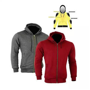 Sweat à capuche de moto avec doublure intégrale de protection, design blindé, en tissu polaire doux, chaud et décontracté pour la conduite hivernale en ville - Product Image 1