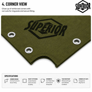 Lona Resistente Antideslizante para Ring de Boxeo, Jaula de MMA, Competición, Duradera, Impermeable, Tamaños Personalizables, Calidad Superior Internacional - Product Image 4