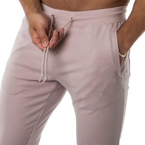 Pantalones de chándal de algodón 100% personalizados para hombre, pantalones para correr en el gimnasio, diseño de logotipo personalizado, bolsillos laterales, pantalones transpirables de Color sólido para hombre - Product Image 2