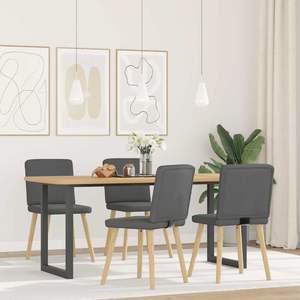 Ensemble de 4 chaises de salle à manger gris foncé - Product Image 1