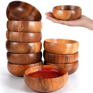 Tazón de servir de madera natural hecho a mano, diseñado para una comodidad elegante y práctica en el día a día. - Product Image 1