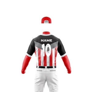 Conjunto de Uniforme de Béisbol Unisex Personalizado con Cuello en V, Estilo Nuevo y Cómodo, Uniforme de Béisbol BRG - Product Image 6