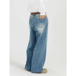 Pantalones Vaqueros Casuales de Algodón Lavado para Hombre, Estilo Retro, Rectos, Oversize, de Moda Urbana, ¡Gran Venta! - Product Image 2