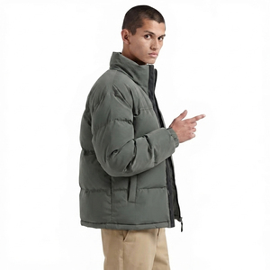 Chaqueta Acolchada Informal Personalizada con Cierre, Chaqueta de Burbujas, Material de Nailon/Algodón, Acolchada, Invierno, para Hombre, Servicio OEM - Product Image 3