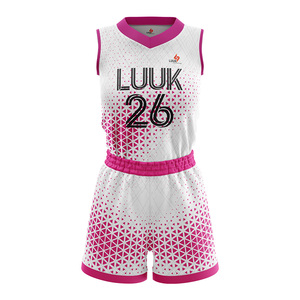 Ensemble d'uniformes de basketball sans manches personnalisés LUUK, sublimés, respirants, 100 % polyester, unisexe adulte, toutes saisons, vêtements d'équipe - Product Image 2