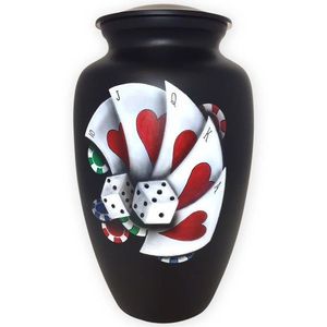 Standard Aluminum Urn for Human Ashes Adult Size - Simple Metal Cremation Urn - Traditional <b>Memorial</b> <b>Vase</b> for Funeral - Product Image 1