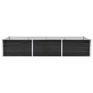 Lit surélevé de jardin en acier galvanisé anthracite 94.5 \ "x31.5 \" x17.7 \ "Lit avec matériau durable - Product Image 3