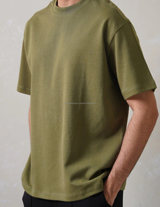 เสื้อยืดคอกลมทรงหลวม แขนเสื้อแบบดรอปโชว์เดอร์ ผ้าฝ้าย 100% สวมใส่สบาย ทรงโอเวอร์ไซส์ คอริบ  แบบเรียบง่าย เป็นมิตรต่อสิ่งแวดล้อม - Product Image 3