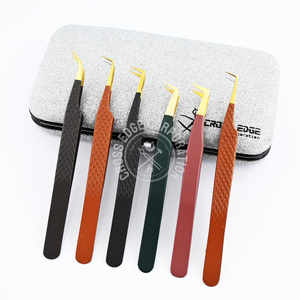 Fanning Lashes Eyelash Extensions Tweezers Wholesale Fans Volume Lash Extension Tweezers for Lash Isolation 45 90 Degree - Product Image 6