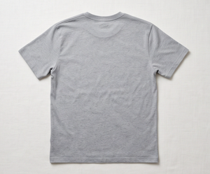 T-shirt à manches courtes gris pour homme, coupe classique, couleur unie, décontracté, col rond, jersey tricoté en coton - Product Image 2