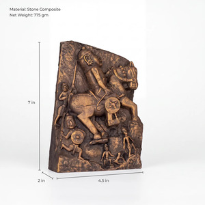 Escultura Goud Yoddha |   Réplica de Arte Decorativo del Siglo XVII para Decoración del Hogar, Figuras Talladas - Product Image 3