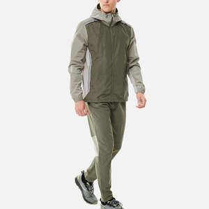 Custom Men's Outdoor Windbreaker Set Waterproof 2 Piece Tracksuit Hooded <b>Running</b> <b>Jacket</b> and Jogger Pants Sportswear Suit Sets - Product Image 1