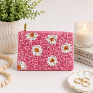 Pochette à monnaie perlée, sac à main multi-perles, sac à fleurs, sac bandoulière, cadeaux pour elle, sac de soirée, sacs de soirée, été - Product Image 1
