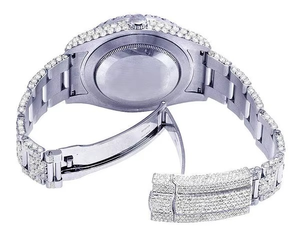 Premium VVS Moissanite diamant cadran arabe en acier inoxydable automatique glacé Hip Hop montre clouté haut de gamme de luxe hommes mode - Product Image 6