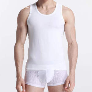 Débardeur sans manches pour homme en coton de haute qualité, disponible à prix raisonnable - Product Image 1