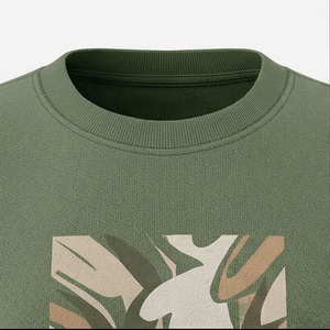 Conjunto informal verde oliva de 2 piezas para mujer, camiseta de manga corta con estampado geométrico y pantalones cortos por encima de la rodilla, corte holgado, primavera y verano - Product Image 4