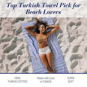 Wholesale Custom <b>Bath</b> <b>Towel</b> <b>Sets</b> High Quality Large Luxury Turkish Cotton Sand Free Beach <b>Towel</b> Personalized Logo Embroidery - Product Image 5