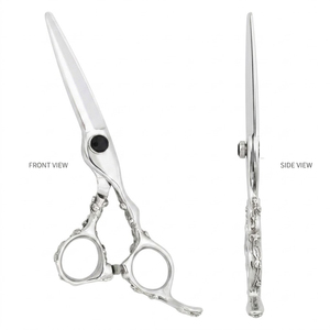 High Quality Barber Hair <b>Scissors</b> Decorative <b>Floral</b> Design Professional Salon Hairdressing Shears Manufacture In Pakistan - Product Image 3