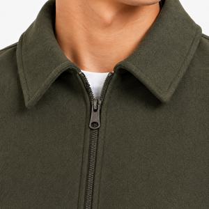 Blouson matelassé vintage pour homme 100% coton, fermeture éclair, longueur standard, respirant, coupe-vent, avec logo personnalisé - Product Image 2