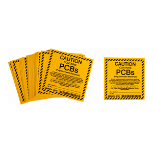 Attention, contient des PCB, étiquette autocollante 4x4 pouces, adhésif permanent durable pour la sécurité industrielle - Product Image 1