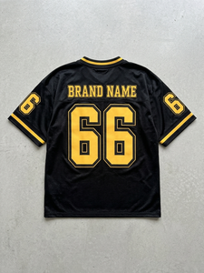 Custom Print Black Mesh Boxy Fit Varsity Breathable American Football Jersey <b>Y2K</b> Streetwear Oversized Blank Soccer Uniform <b>Shirt</b> - Product Image 5