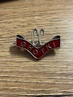Épinglette personnalisée en alliage de zinc émaillé avec attache de sécurité, motif ruban et lettres pour badges d'uniforme (forme personnalisable)