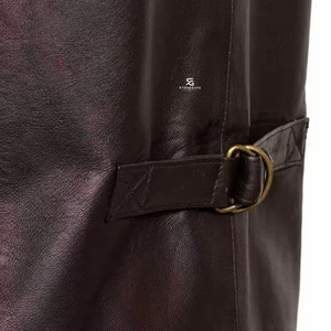 Men's Genuine <b>Leather</b> <b>Vest</b> OEM Adults Custom Wholesale Motorcycle Sleeveless Biker Jacket Vintage Casual Premium Outerwear - Product Image 4