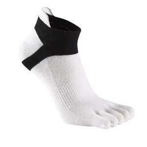 Chaussettes de sport pour hommes à 5 doigts, respirantes en coton, séchage rapide, avec logo antidérapant sur le bord, idéales pour la course, le cyclisme et la randonnée - Product Image 3