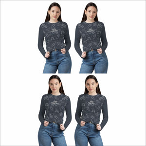 Camiseta de manga larga para mujer, ideal para combinar en capas, perfecta para otoño y primavera, con un estilo moderno y ajustado. - Product Image 4