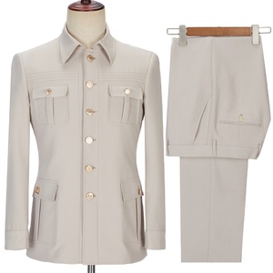 Nouveau Prix Abordable Vente en Gros Sur Mesure Costume de Bureau Formel de Luxe pour Homme en Laine Imprimée Double Boutonnage de Haute Qualité 2026 - Product Image 1