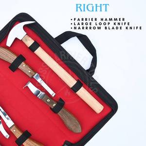 Kit de Herramientas para Herrador Equino que Incluye Cuchillo para Pezuñas de Hoja Estrecha, Cuchillo de Bucle Grande Desmontable, Martillo de Herrar de Doble Cara y Bucle Arcoíris - Product Image 3