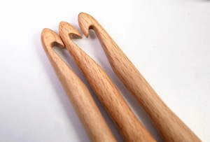 เข็มโครเชต์ไม้แคมวูด เข็มถักนิตติ้งแบบ Ergonomic  งานแฮนด์เมดผิวเรียบเนียน  เครื่องมือทำมือ  เข็มโครเชต์ไม้ - Product Image 2